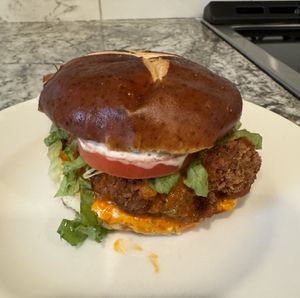 Buffalo chicken sandwich  at Seitan's Realm in Columbus