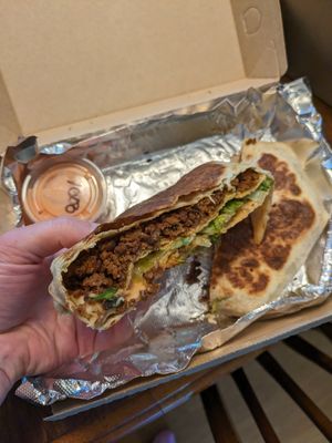 Anarchy Crunchwrap at Seitan's Realm in Columbus