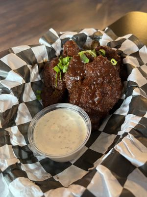 BBQ wings  at Seitan's Realm in Columbus