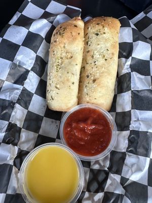 Pepperoni sticks  at Seitan's Realm in Columbus