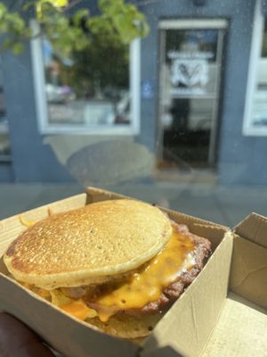 Sausage mcfibble!!! Had me tremblin’ in my boots  at Seitan's Realm in Columbus