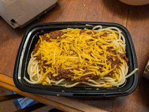 Skyline Chili 3 Way at Seitan's Realm in Columbus
