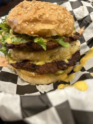 Anarchy burger  at Seitan's Realm in Columbus