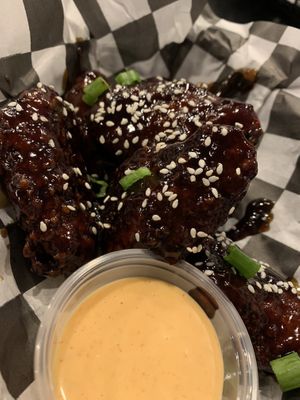 Korean BBQ wings  at Seitan's Realm in Columbus
