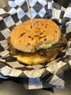 Beef and cheddar   at Seitan's Realm in Columbus