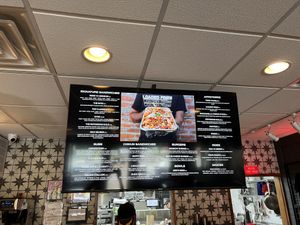 Menu board  at Seitan's Realm in Columbus