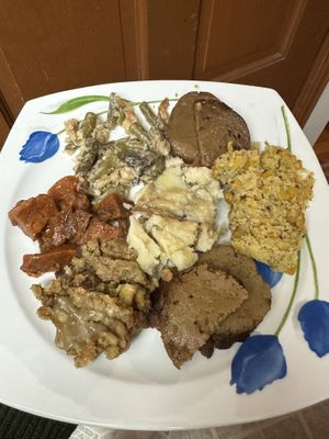 Christmas meal  at Seitan's Realm in Columbus