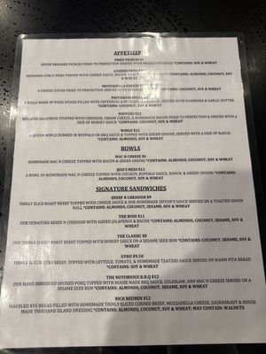 Menu page 2  at Seitan's Realm in Columbus
