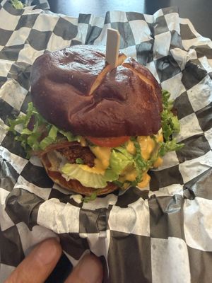 Dude bacon ranch chicken sandwich   at Seitan's Realm in Columbus