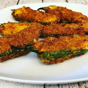 Jalapeño Poppers stuffed with Seitan Bacun fried to perfection and served with our house horsey sauce. at Seitan's Realm in Columbus