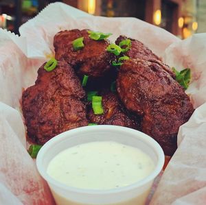 Buffalo Wingz served with house ranch. at Seitan's Realm in Columbus