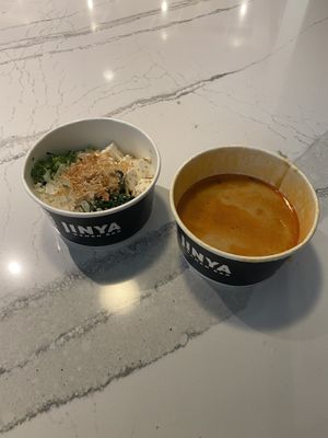 Take Away  Spicey Vegan Ramen  at JINYA Ramen Bar in Los Angeles