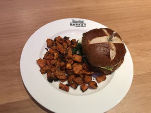 Love Life Burger  at Love Life Cafe in Miami Beach