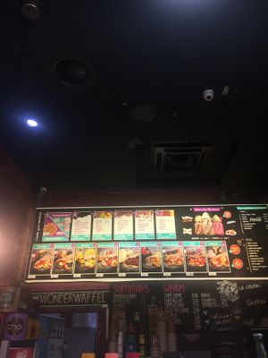 waffle menu  at Wonder Waffel - Berlin Mall in Berlin