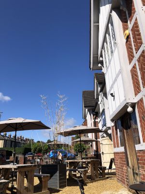 front patio in the sunshine  at The Mitre in Norwich