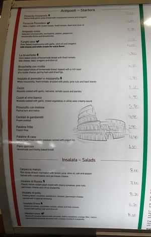 Menu 1 at Il Gusto - Maybe closed in Planos
