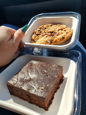 Brownie and cookie at Copper Branch - 16th Ave in Calgary