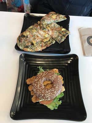 TBLT and Pesto flatbread at Copper Branch - 16th Ave in Calgary