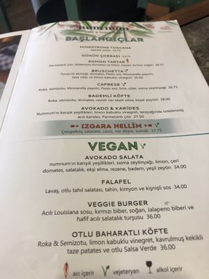 Nice to see a Vegan section at Numnum in Istanbul