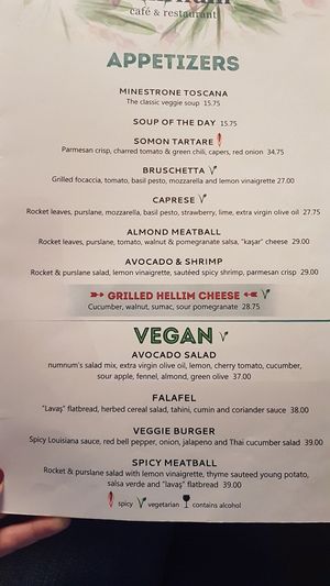 Vegan options at Numnum in Istanbul