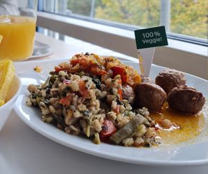 Vegan balls with wheat and veggies at IKEA in Vernier