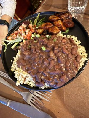 Dartmouth red bean stew plate   at Umana Yana in Albany