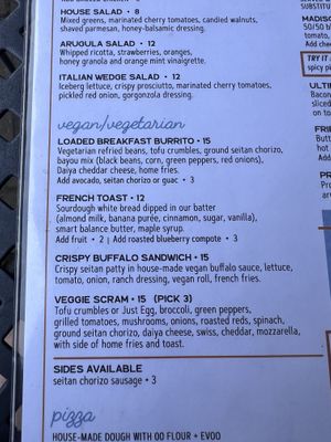 Vegan stuff  at Cafe Madison in Albany