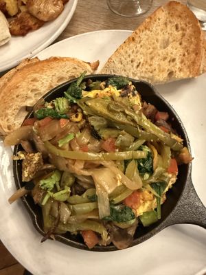 Vegan skillet  at Cafe Madison in Albany