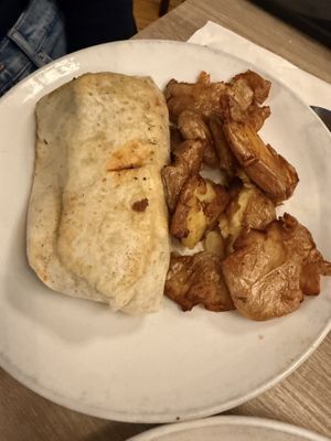 Burrito + fries   at Cafe Madison in Albany