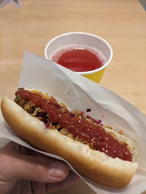 Vegetable hot dog at IKEA in Grancia