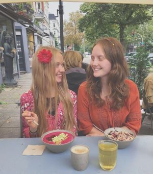 Cute outdoor area with trees around. at ÆNDRÈ in Hamburg