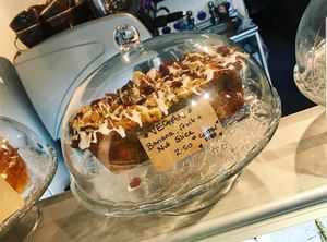 Vegan cake at Cafe Adventure in Hope