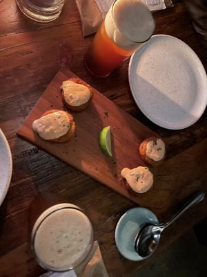 Heart of palms cakes at Teva in Sao Paulo