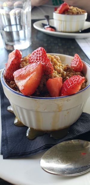 Apple Crumble Dessert (incredible) at Amberwood Lounge & Eatery in Stittsville