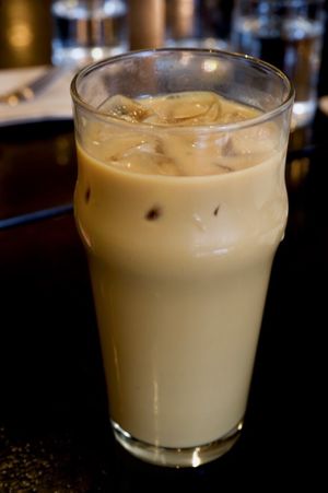 New Orleans Cold Brew with Oatmilk  at Retrograde Coffee Roasters in Sebastopol