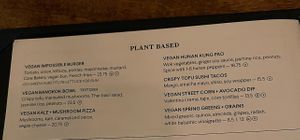 menu   at Earls Kitchen + Bar - Robson in Vancouver