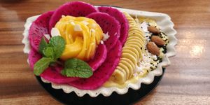 Beautifully plated smoothie bowl! at The Source Cafe in Siem Reap