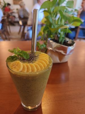 Green Vegan Smoothie at The Source Cafe in Siem Reap