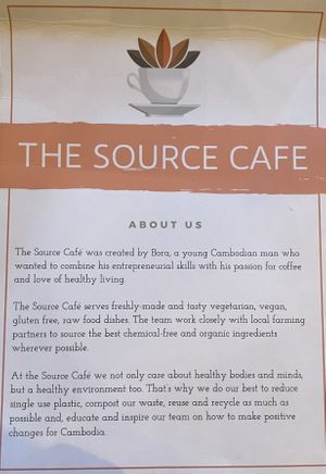 Menu 1 of 5 - The Source Cafe  at The Source Cafe in Siem Reap