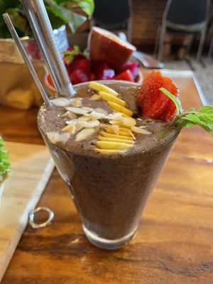 Blueberry smoothie, $3.25  at The Source Cafe in Siem Reap