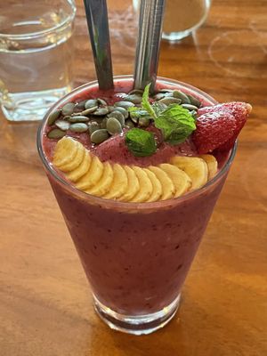 Berry cinnamon smoothie, $3.25  at The Source Cafe in Siem Reap