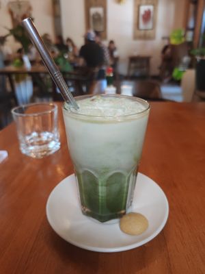 Iced Almond Milk Tea at The Source Cafe in Siem Reap
