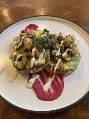 Avocado mushroom toastt  at The Source Cafe in Siem Reap