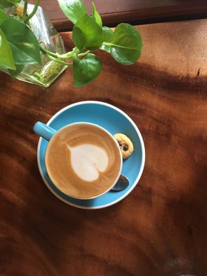  almond milk latte  at The Source Cafe in Siem Reap