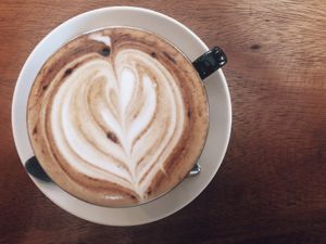 Cappuccino with Coconut Milk☕️❤️ at The Source Cafe in Siem Reap
