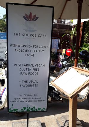 Outside at The Source Cafe in Siem Reap