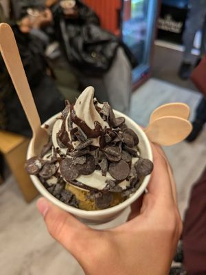 Cookie dough with ice cream at The After School Cookie Club in East London