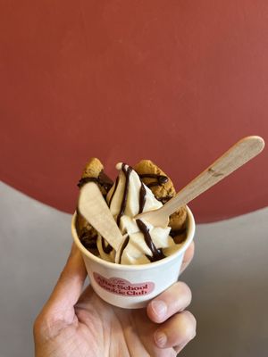 Chocolate chip Cookie and ice cream  at The After School Cookie Club in East London