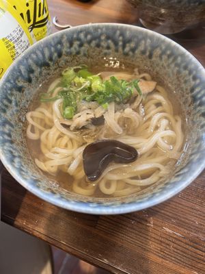 Vegan udon soup  at Menkui Kinya in Kyoto