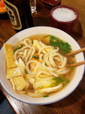 Udon at Menkui Kinya in Kyoto